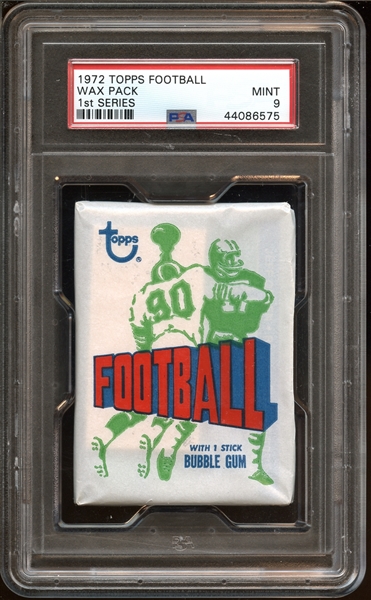1972 Topps Football Series 1 Unopened Wax Pack PSA 9 MINT