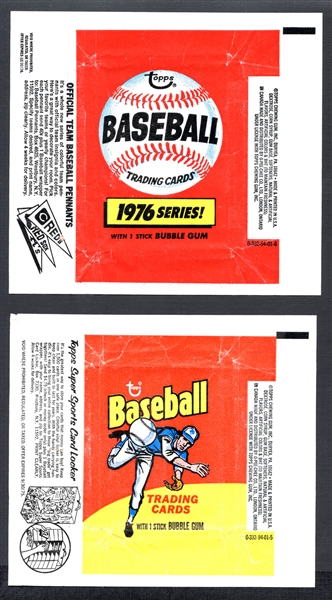 1975 and 1976 Topps Baseball Wrappers