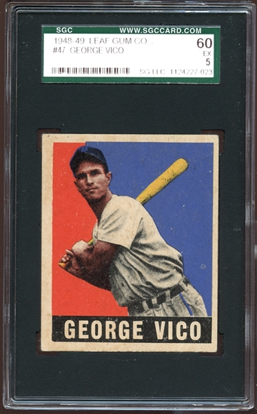 1948 Leaf #47 George Vico SGC 60 EX 5