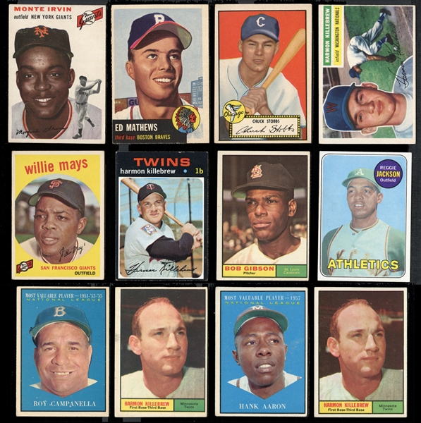 1950s-70s Topps Shoebox Group of (20) Star Cards