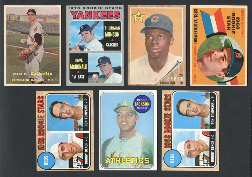 1950s-70s Star and HOF Rookie Card Group of (7)