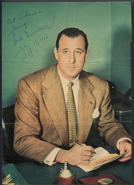 Hank Greenberg Signed and Dated Magazine Page