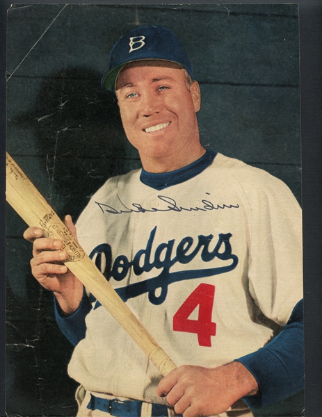 Duke Snider Brooklyn Dodgers Signed Magazine Page 