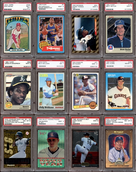 1970s-2000s Baseball Card Grab Bag Group of (24) All PSA Graded