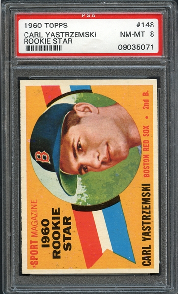 1960 Topps #148 Carl Yastrzemski Rookie Star PSA 8 NM-MT