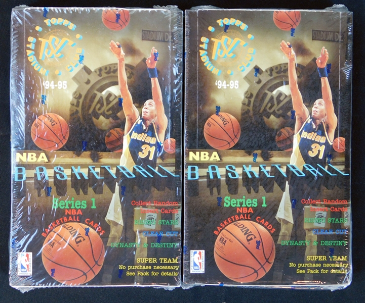 1994-95 Topps Stadium Club Basketball Series 1 Unopened Wax Box Group of (2)