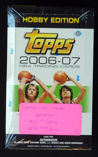 2006-07 Topps Hobby Edition Basketball Unopened Wax Box