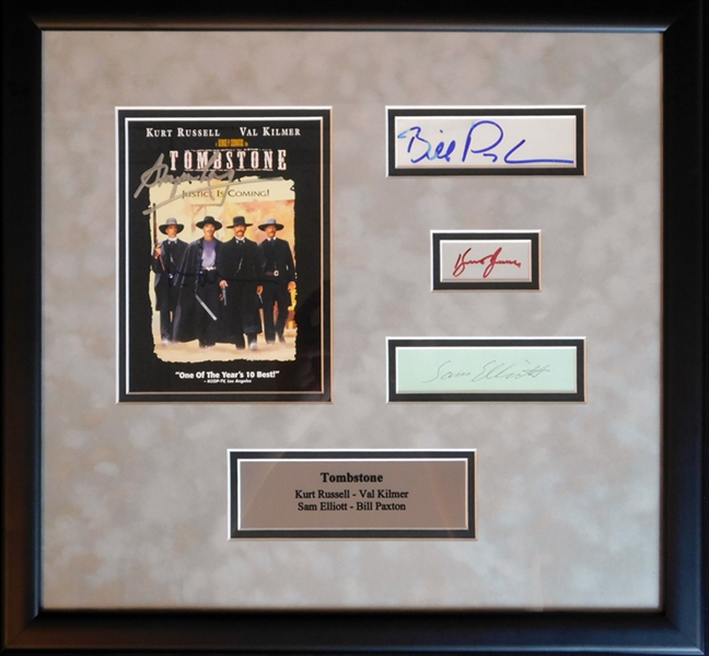 "Tombstone" Cast Multi-Signed Display Piece with (4) Signatures