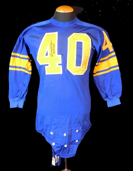 1957 Elroy "Crazy Legs" Hirsch Los Angeles Rams Game-Used and Signed Road Jersey Sports Investors Authentication- JSA