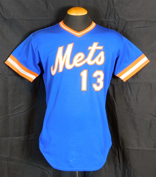 1984 Clint Hurdle New York Mets Game-Used and Signed Road Jersey JSA