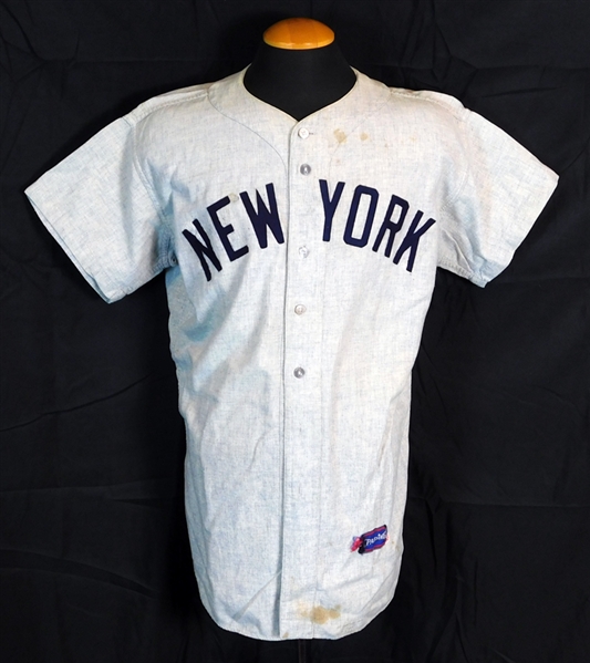 1958 Bill Dickey New York Yankees Game-Used and Signed Road Jersey Sports Investors Authentication-JSA