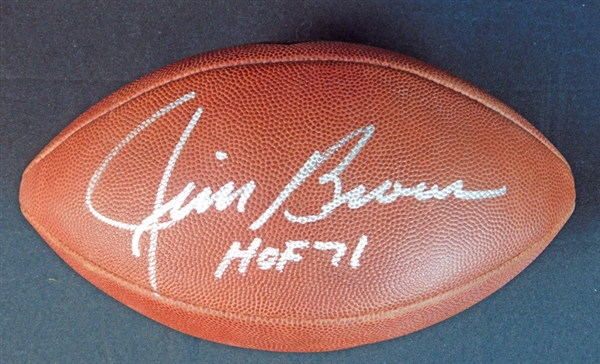 Jim Brown Signed Official NFL 75th Anniversary Football SGC