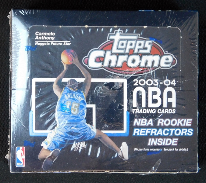 2003-04 Topps Chrome NBA Unopened Retail Box (24 Packs)