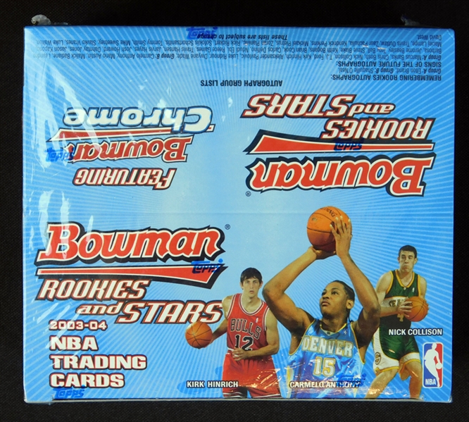 2003-04 Bowman Rookies and Stars Unopened Retail Box (24 Packs) Possible LeBron Chrome RC