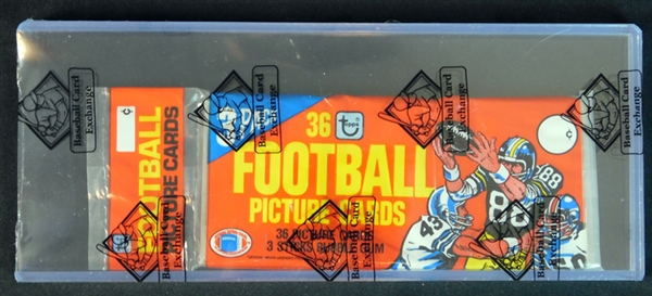 1981 Topps Football Unopened Rack Pack BBCE