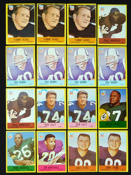 1967 Philadelphia Football High-Grade Collection of (460) with Stars
