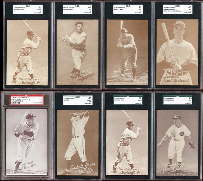 1939-46 Salutation Exhibits Group of (8) All SGC/PSA Graded