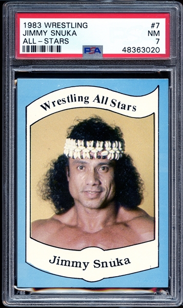 1983 Wrestling All Stars #7 Jimmy Snuka PSA 7 NM