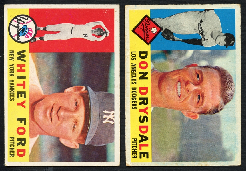 1960s Topps #35 Whitey Ford and #475 Don Drysdale Lot of (2)