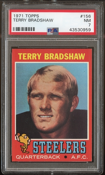 1971 Topps #156 Terry Bradshaw PSA 7 NM