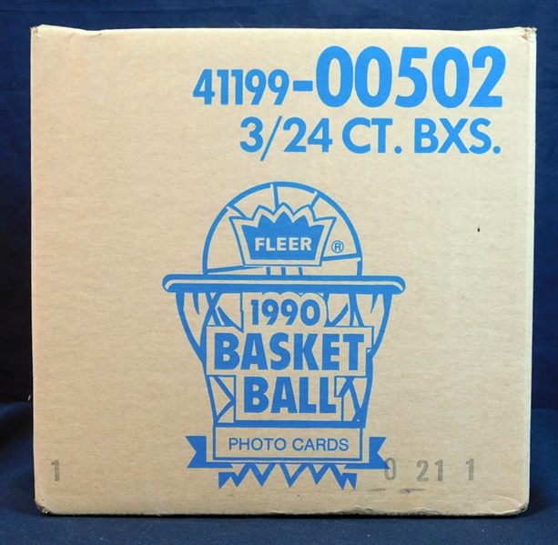 1990 Fleer Basketball Unopened Rack Pack Case
