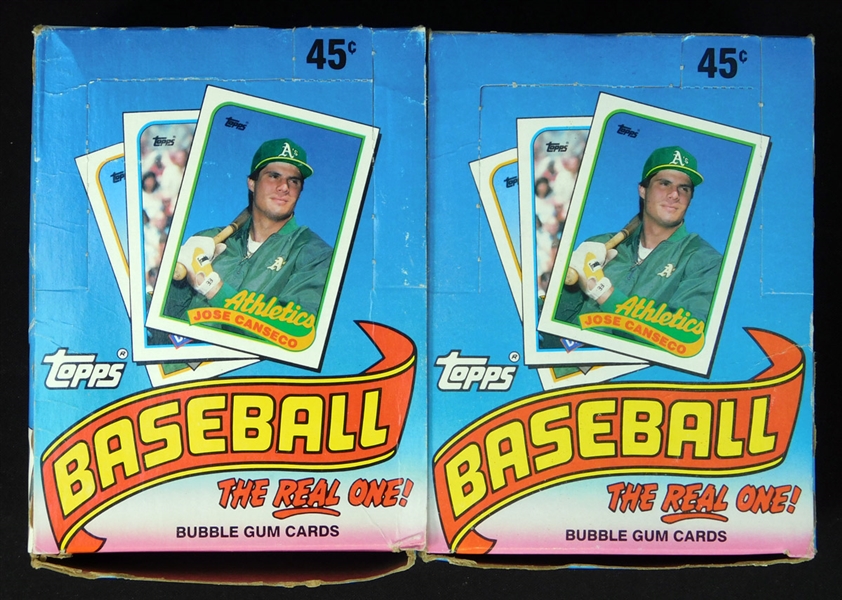 1989 Topps Baseball Unopened Wax Box Group of (2) 