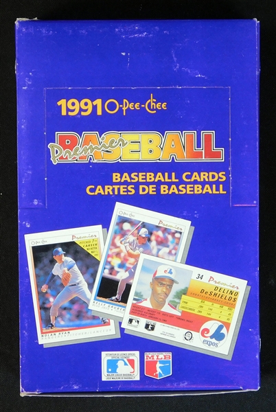 1991 O-Pee-Chee Premier Baseball Unopened Box