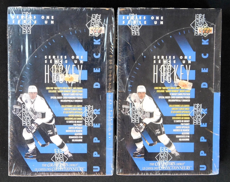 1993-94 Upper Deck Hockey Series 1 Unopened Box Group of (2)