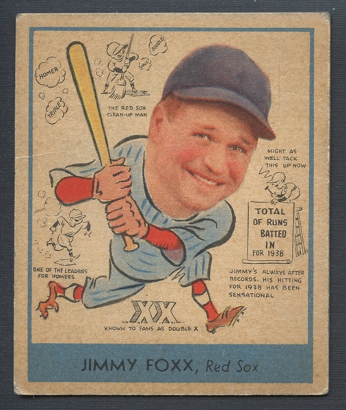 1938 Goudey #273 Jimmy Foxx