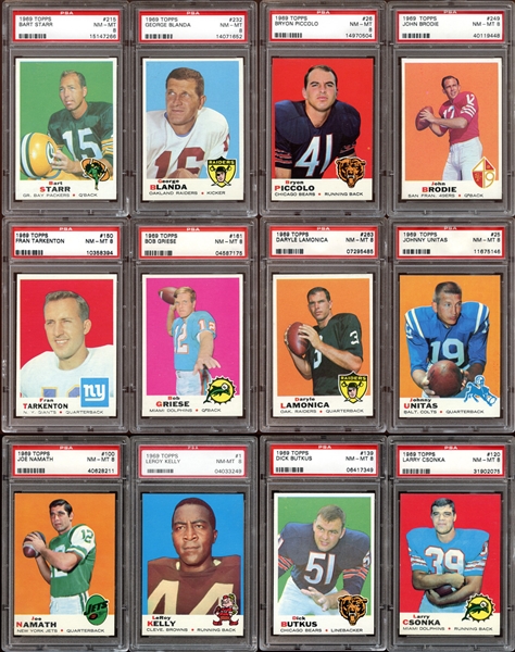 1969 Topps Football Complete Set All PSA 8 NM/MT