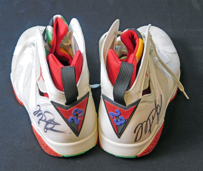 Michael Jordan Signed Sneakers (2) JSA