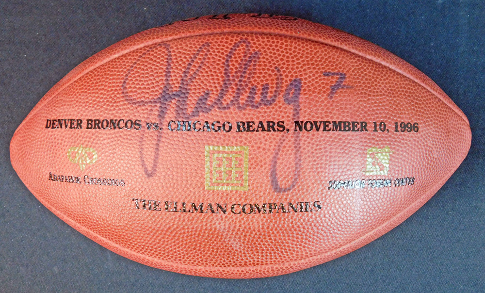 Lot Detail - John Elway Signed Football JSA