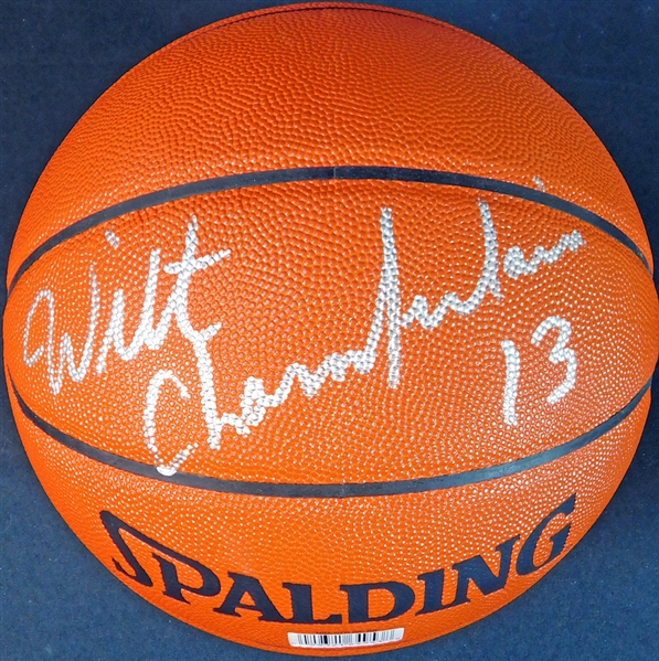 Wilt Chamberlain Signed Basketball JSA