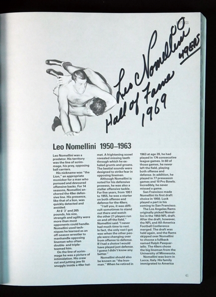 San Francisco 49ers All-Time Greats Multi-Signed Book with (43) Signatures Featuring Nomellini, Young, Etc. SGC