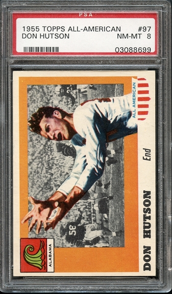 1955 Topps All-American #97 Don Hutson PSA 8 NM-NT 