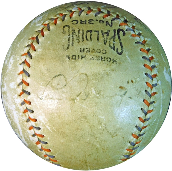 Babe Ruth and Lou Gehrig Signed Home Run Special Ball PSA/DNA