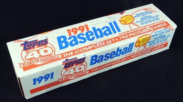 Unique 1991 Topps Desert Shield Kindred "Factory Set" Given to Topps Executive with Extensive Family Provenance