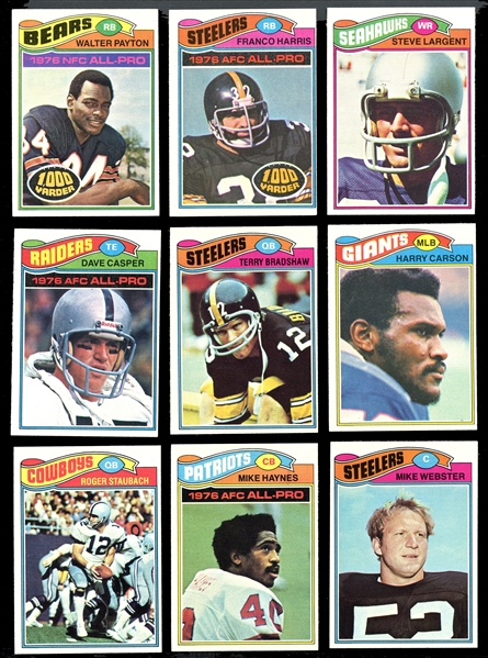 1977 Topps Football Complete Set with (3) Extra Steve Largent RCs