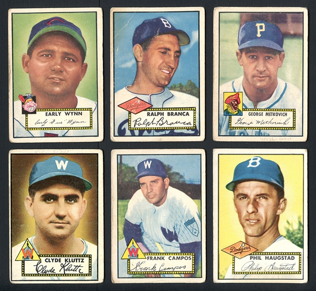 1952 Topps Group of 68 Cards