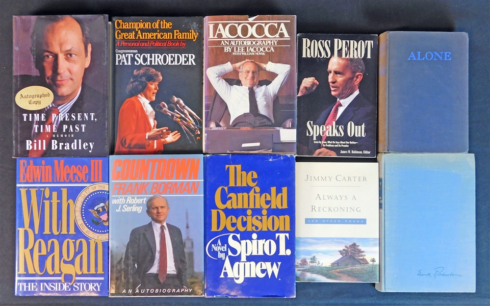 Political Themed Autographed Book Group of (10) 