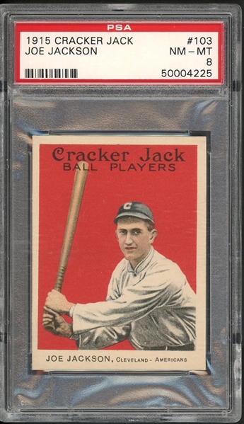 1915 Cracker Jack #103 Joe Jackson PSA 8 NM-MT