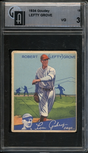 1934 Goudey #19 Lefty Grove GAI 3 VG
