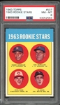 1963 Topps #537 1963 Rookie Stars (Pete Rose) PSA 8 NM-MT
