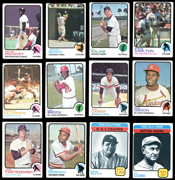 1973 Topps Group of (44) with Stars and HOFers