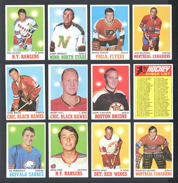 1970 Topps Hockey Near-Complete Set Missing Only #3 Orr