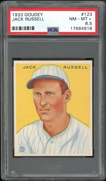 1933 Goudey #123 Jack Russell PSA 8.5 NM-MT+