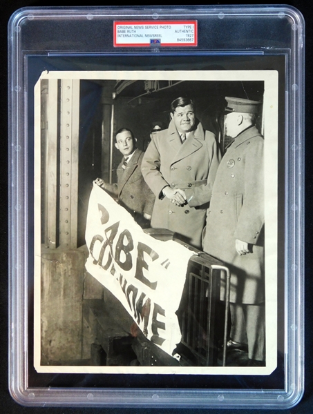 1927 Babe Ruth Type I Original Photograph PSA/DNA