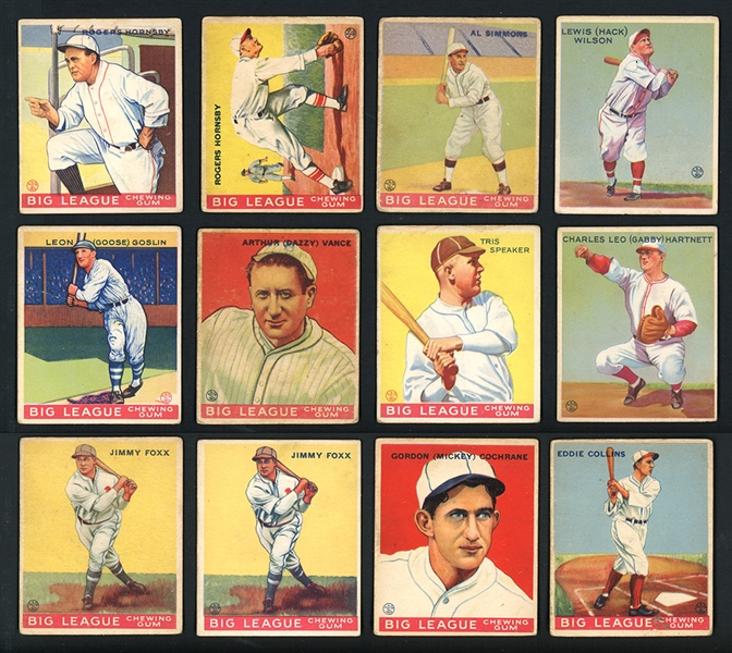 1933 Goudey Partial Set (138/240) With Many HOFers And Low Numbers