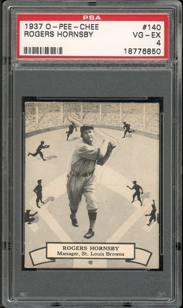 1937 O-Pee-Chee #140 Roger Hornsby PSA 4 VG-EX