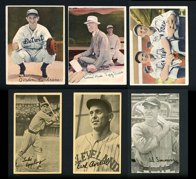 1930s Shoebox Lot Of 20 Oversized Goudey Premiums And R312 With HOFers
